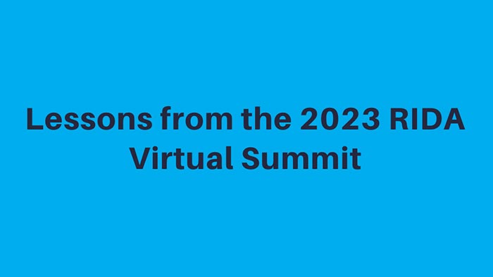 Lessons from the 2023 RIDA virtual-summit